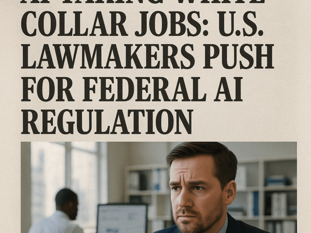 AI Taking White Collar Jobs: U.S. Lawmakers Push for Federal AI Regulation