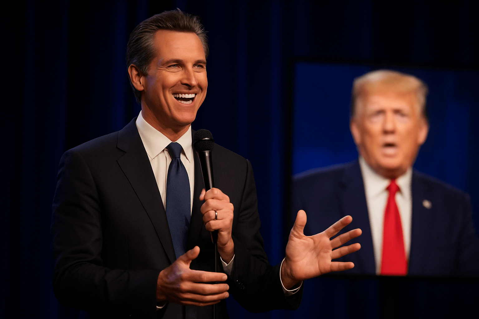 Newsom’s Anti-Trump Comedy