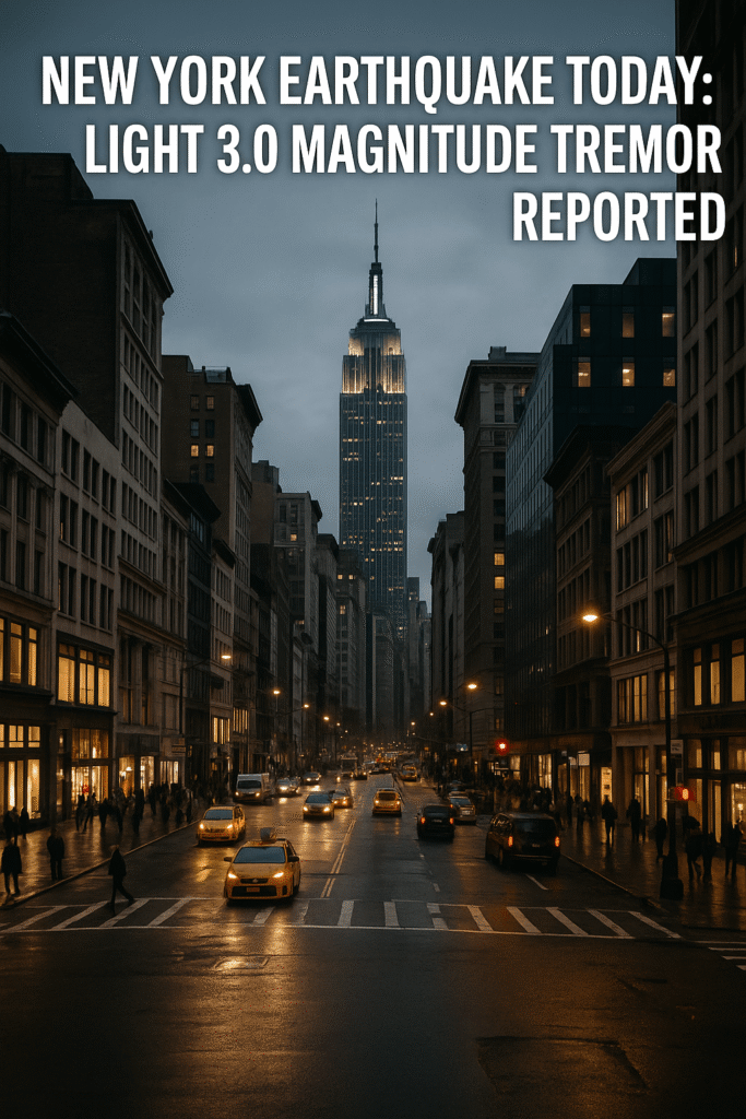 New York earthquake today