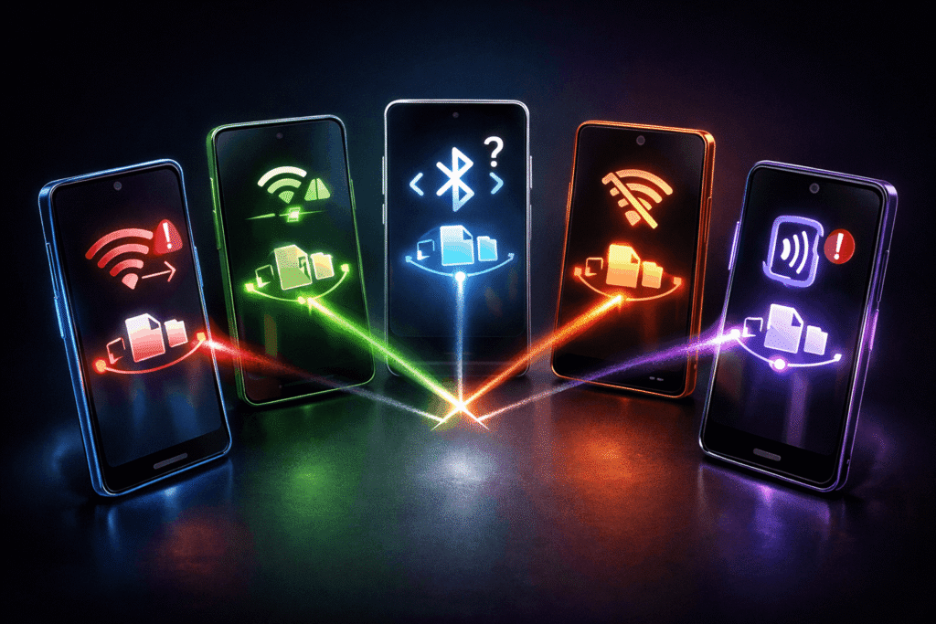 Android ecosystem file sharing compatibility concept